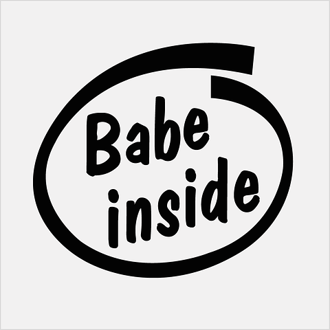 babe Inside sticker decal image