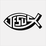 jesus fish sticker decal image